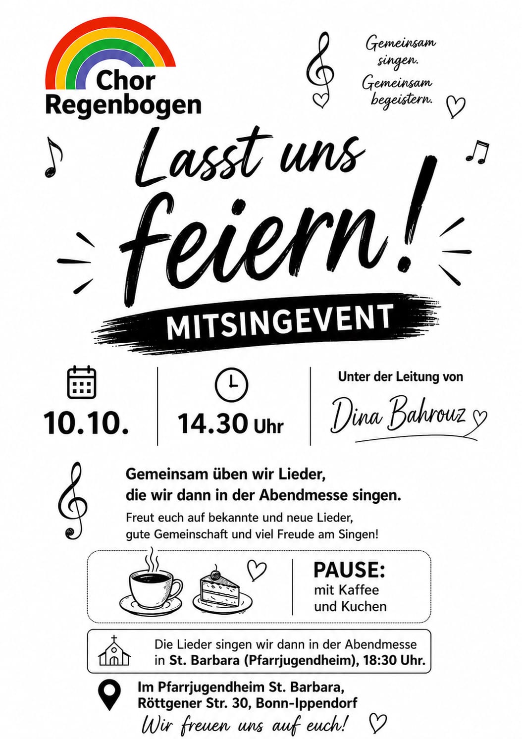 Einladung Mitsingevent
