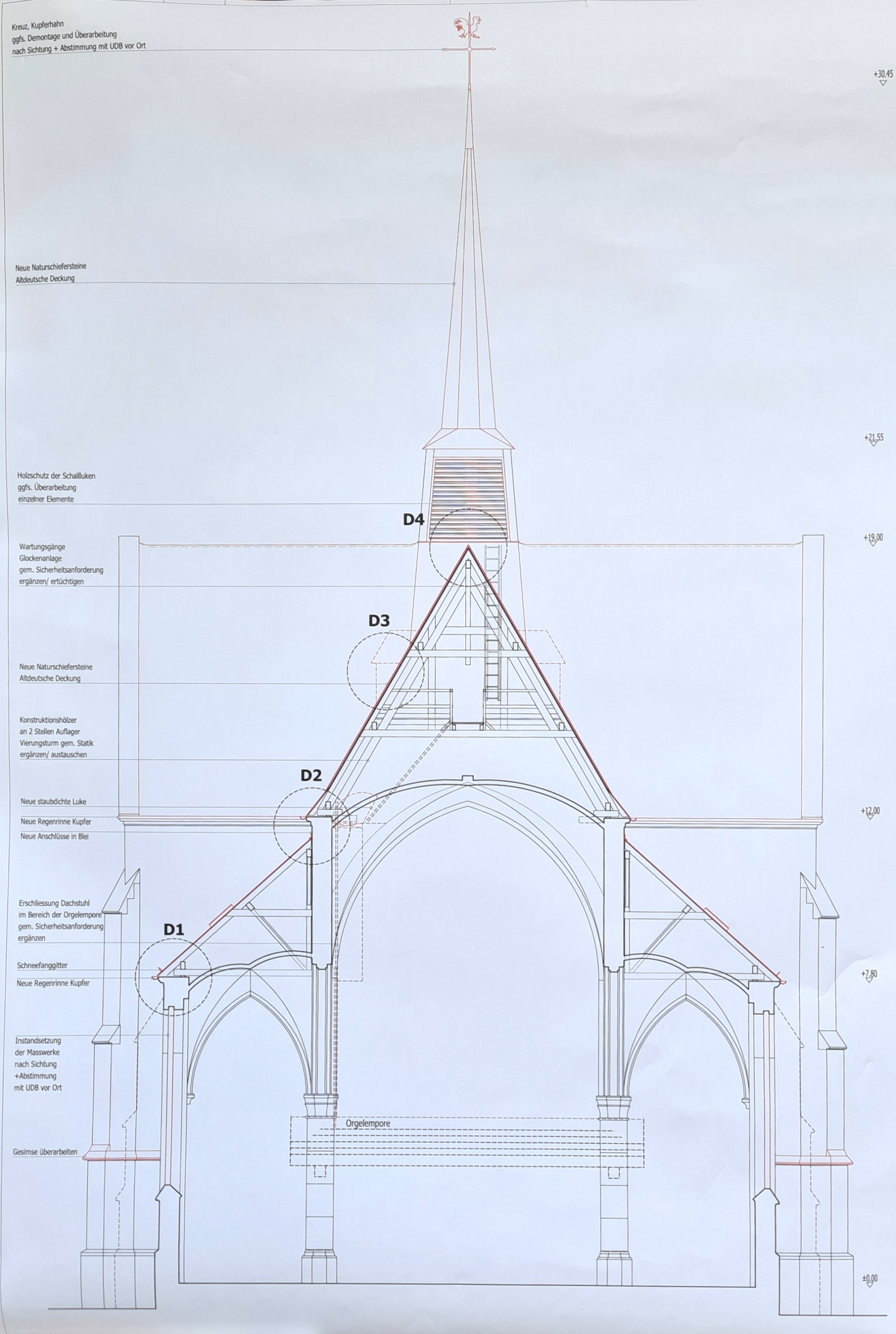 Bauzeichnung Front