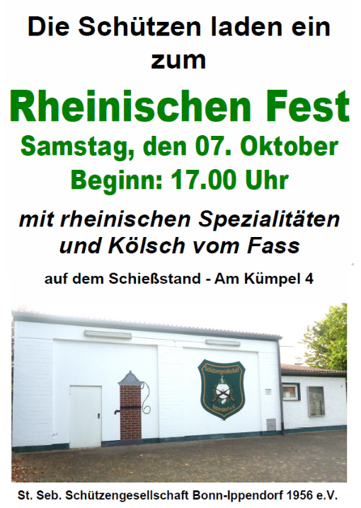 Plakat Schützen Rheinisches Fest
